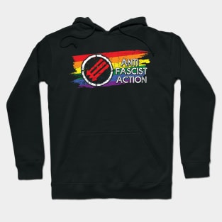 Vintage LGBT Pride Antifascist Action Gift Hoodie